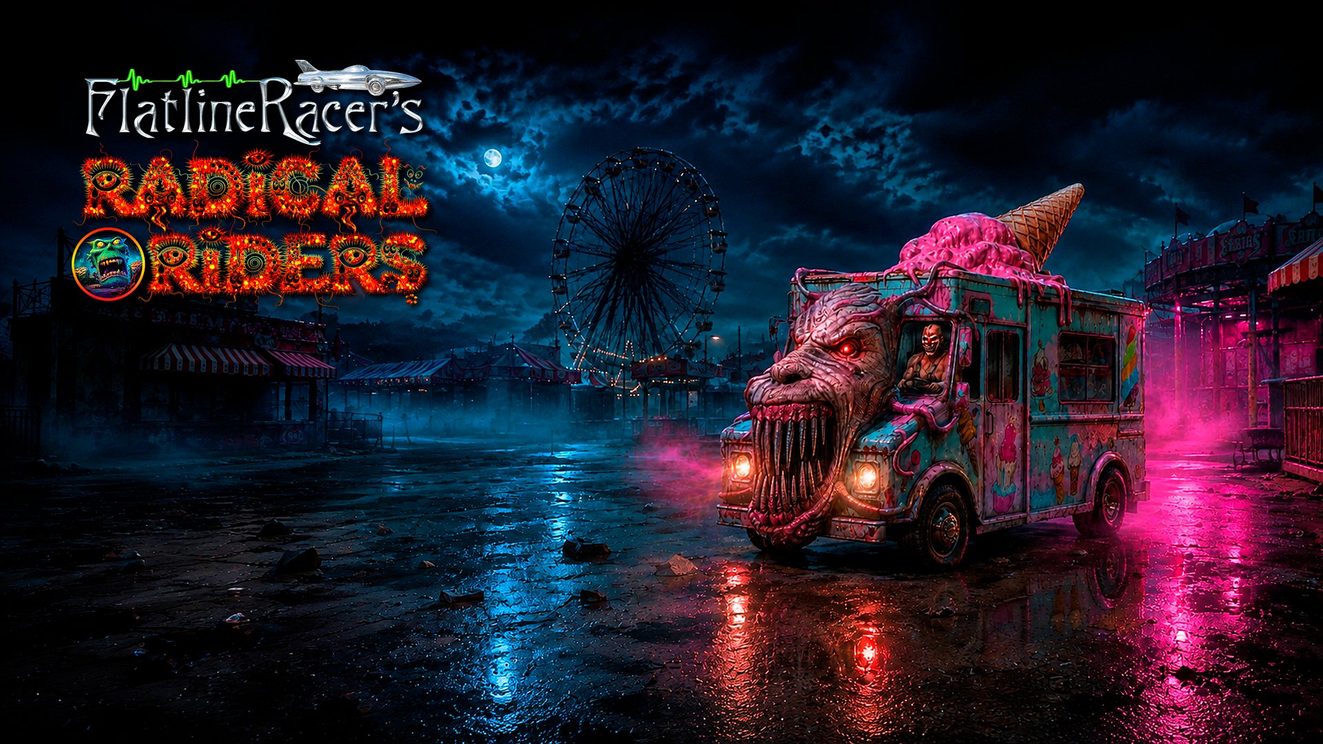 Ice cream truck (wide) — studio logo