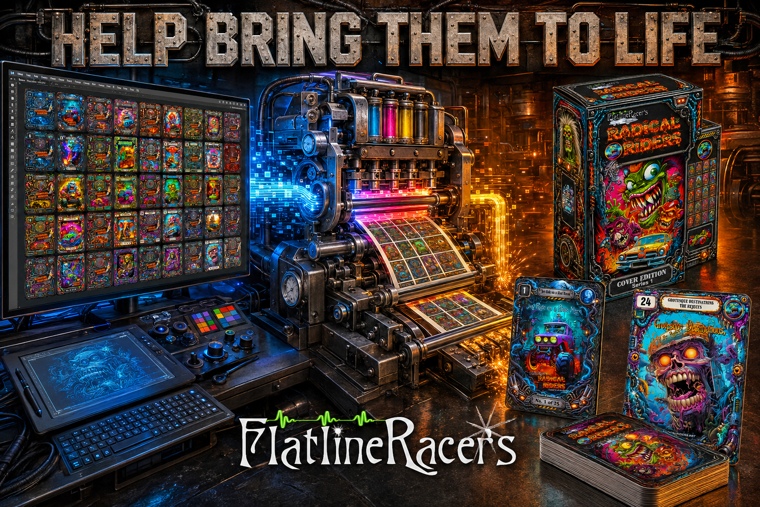 Help bring them to life — Radical Riders cards in production